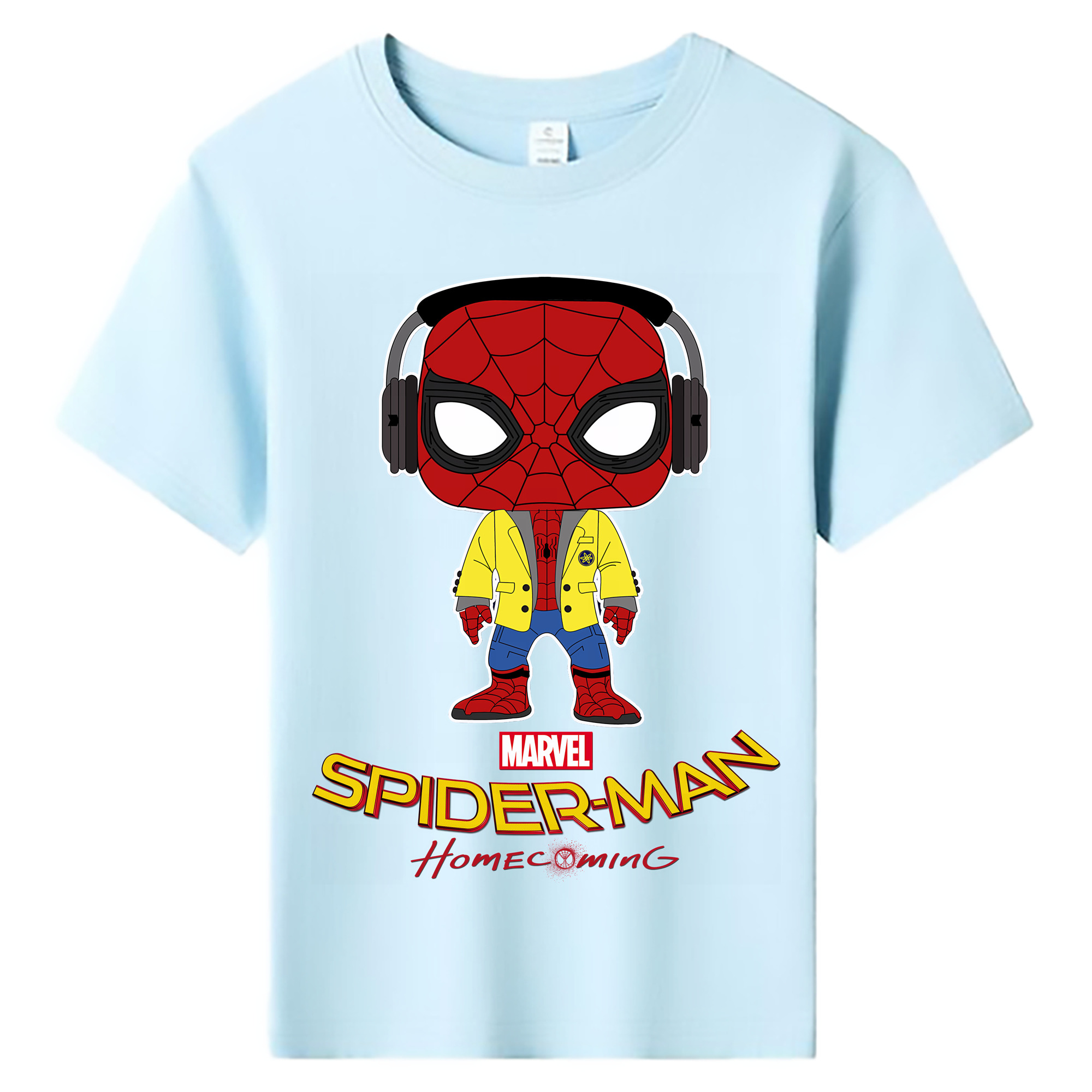Spider Man スパイダーマン 綿100％キッズTシャツ（フロントプリント）